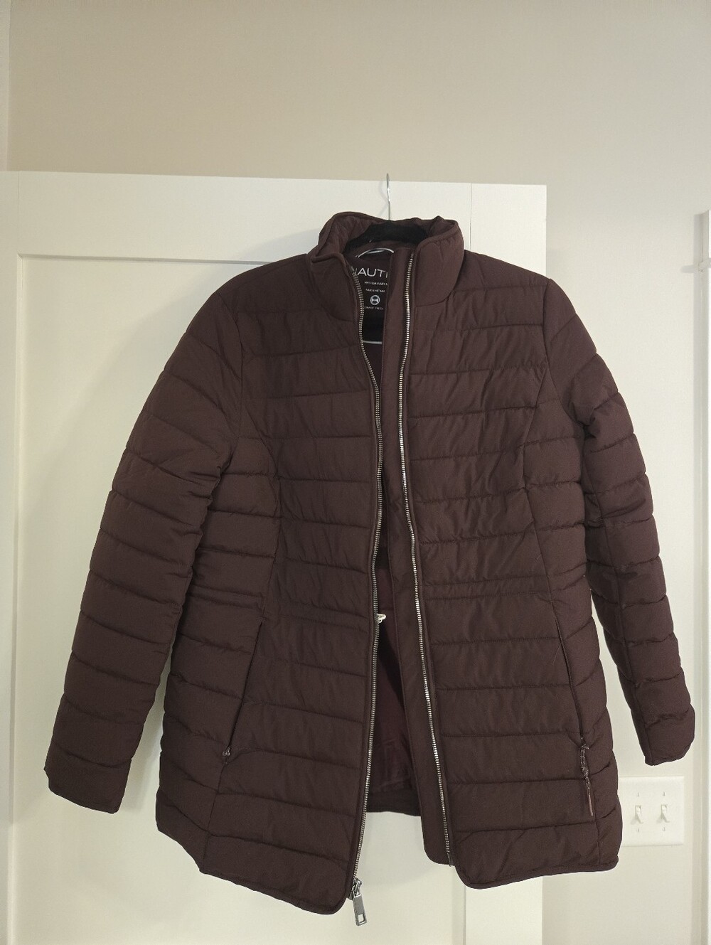 Nautica Women's Quilted Puffer Jacket - Wine